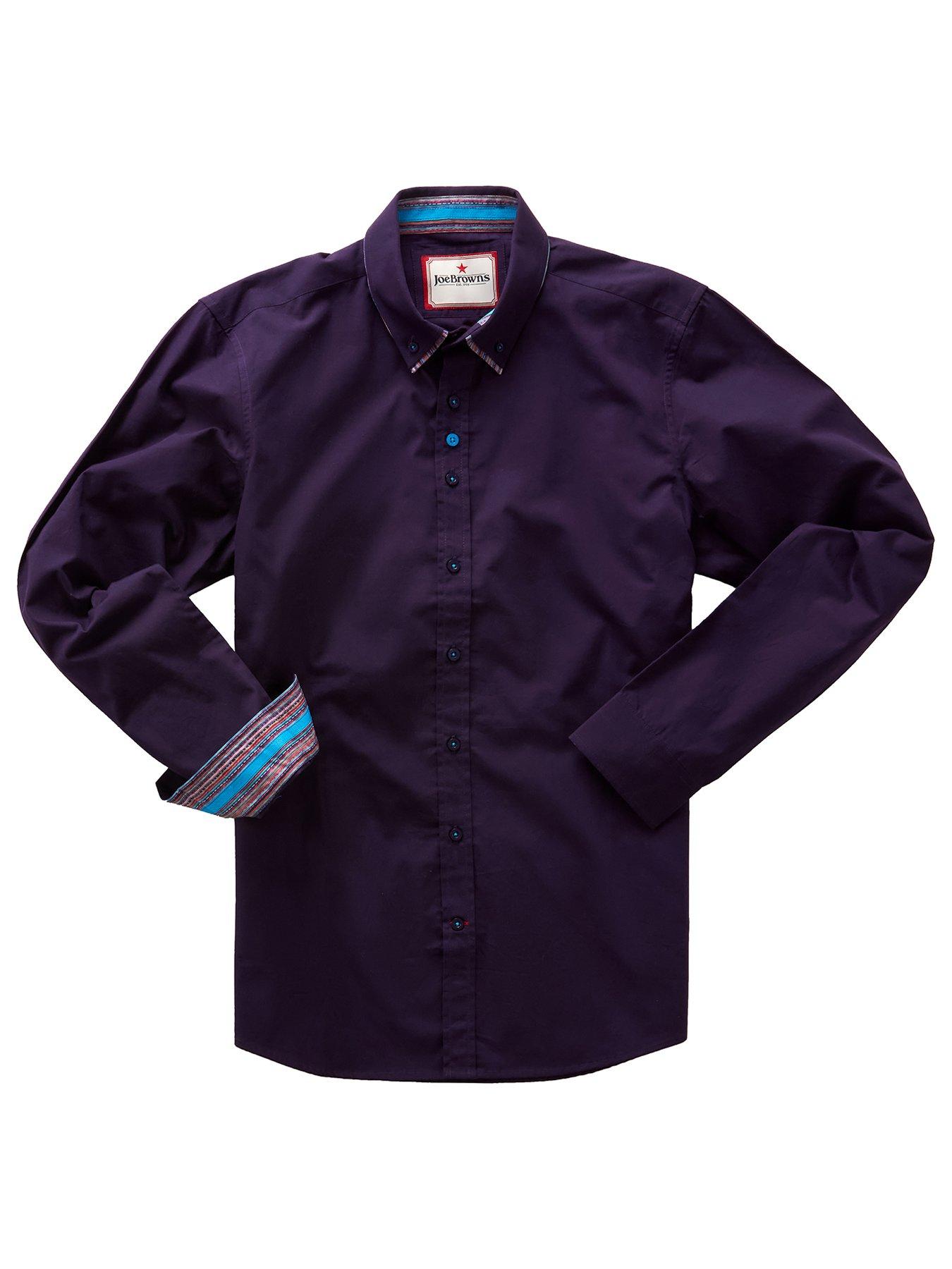 Image 5 of 5 of Joe Browns Striped Trim Double Collar Shirt - Purple