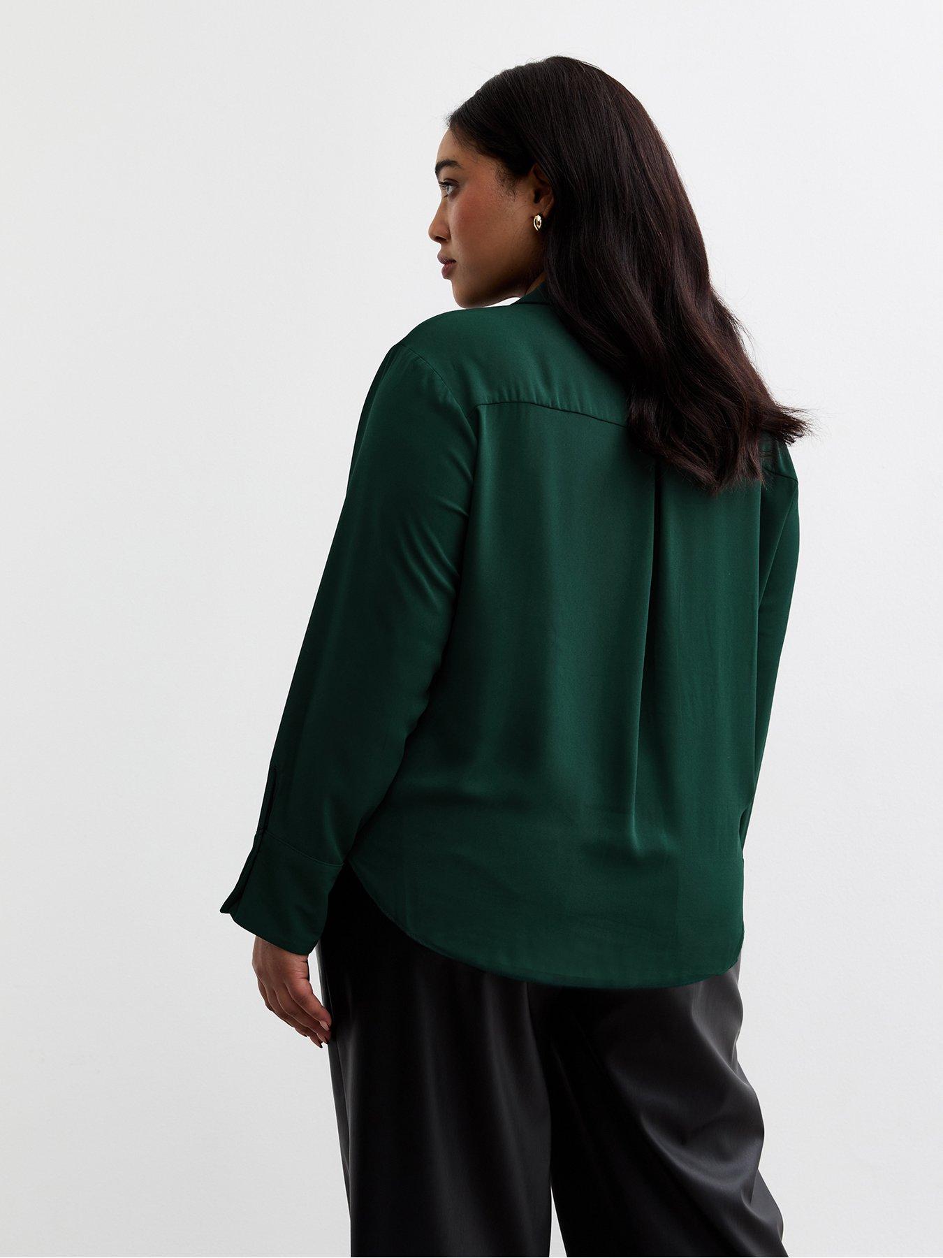 new-look-curves-crepe-shirt-greenstillFront