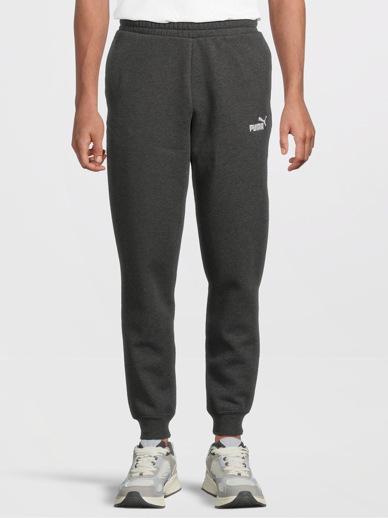 Puma Mens Essential No 1 Logo Sweatpants - Dark Gray Heather