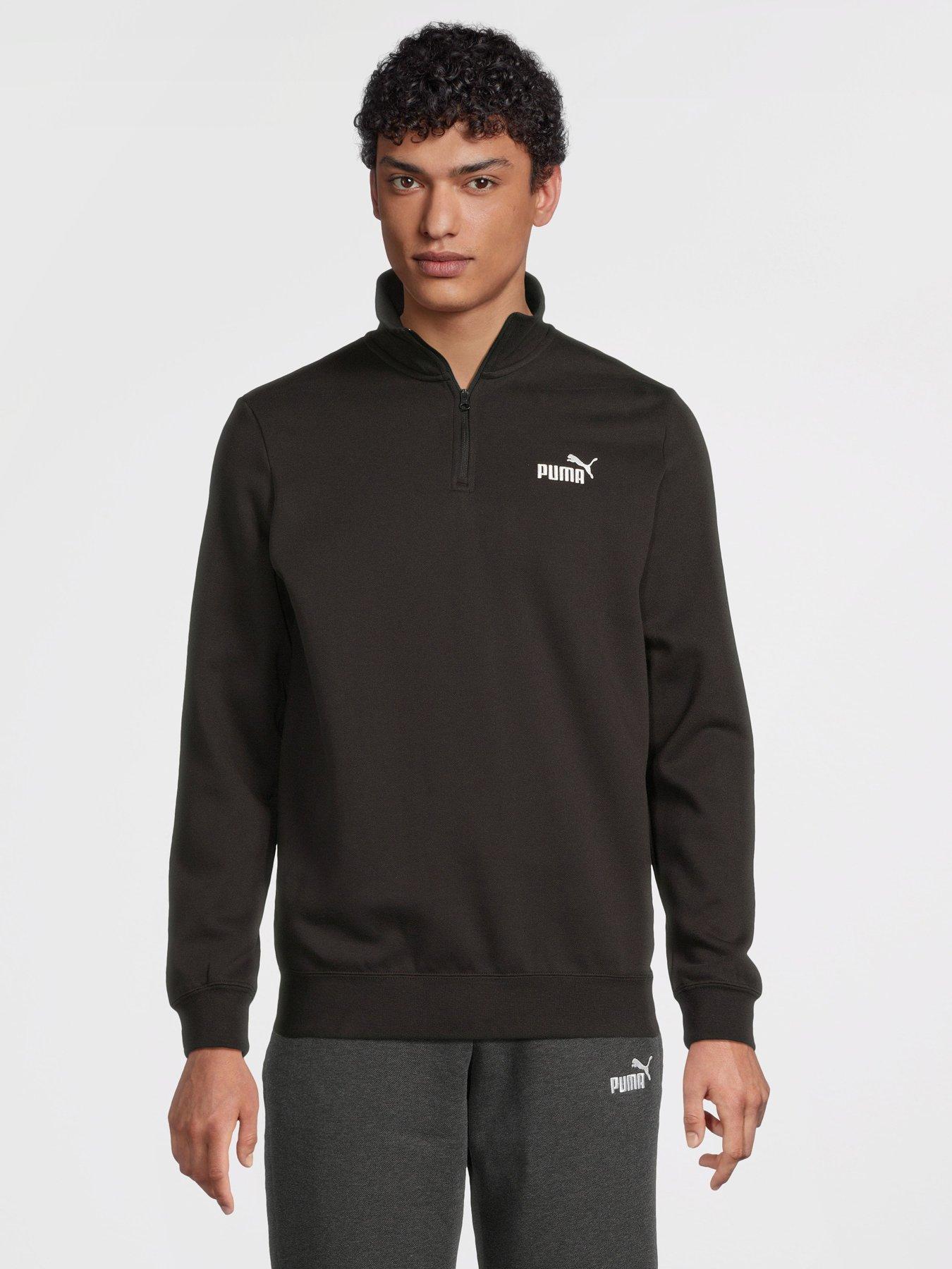 Puma Mens Essential Small No1 Logo Half Zip - Puma Black