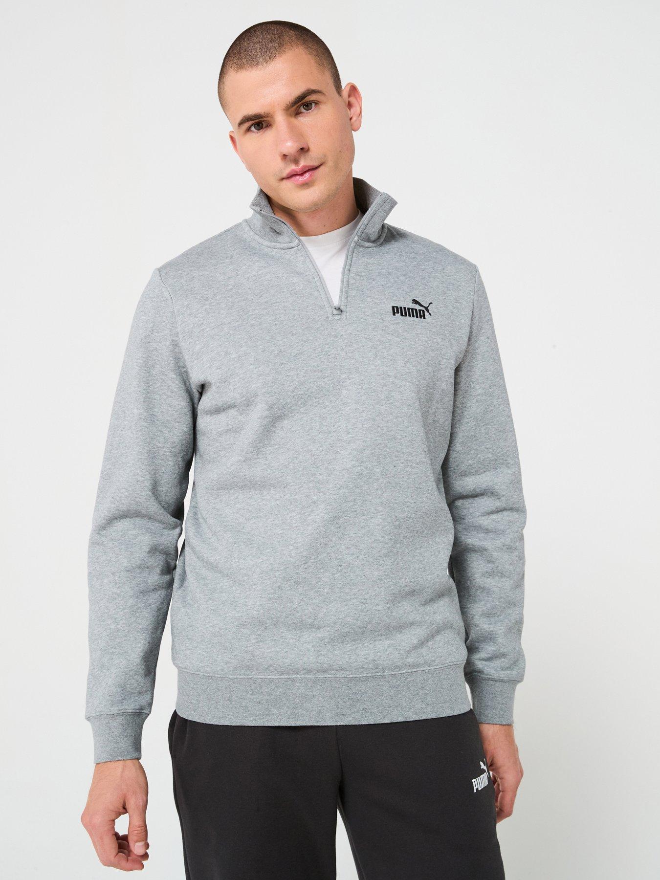 undefined Men's Essential Small No1 Logo Half Zip - Grey