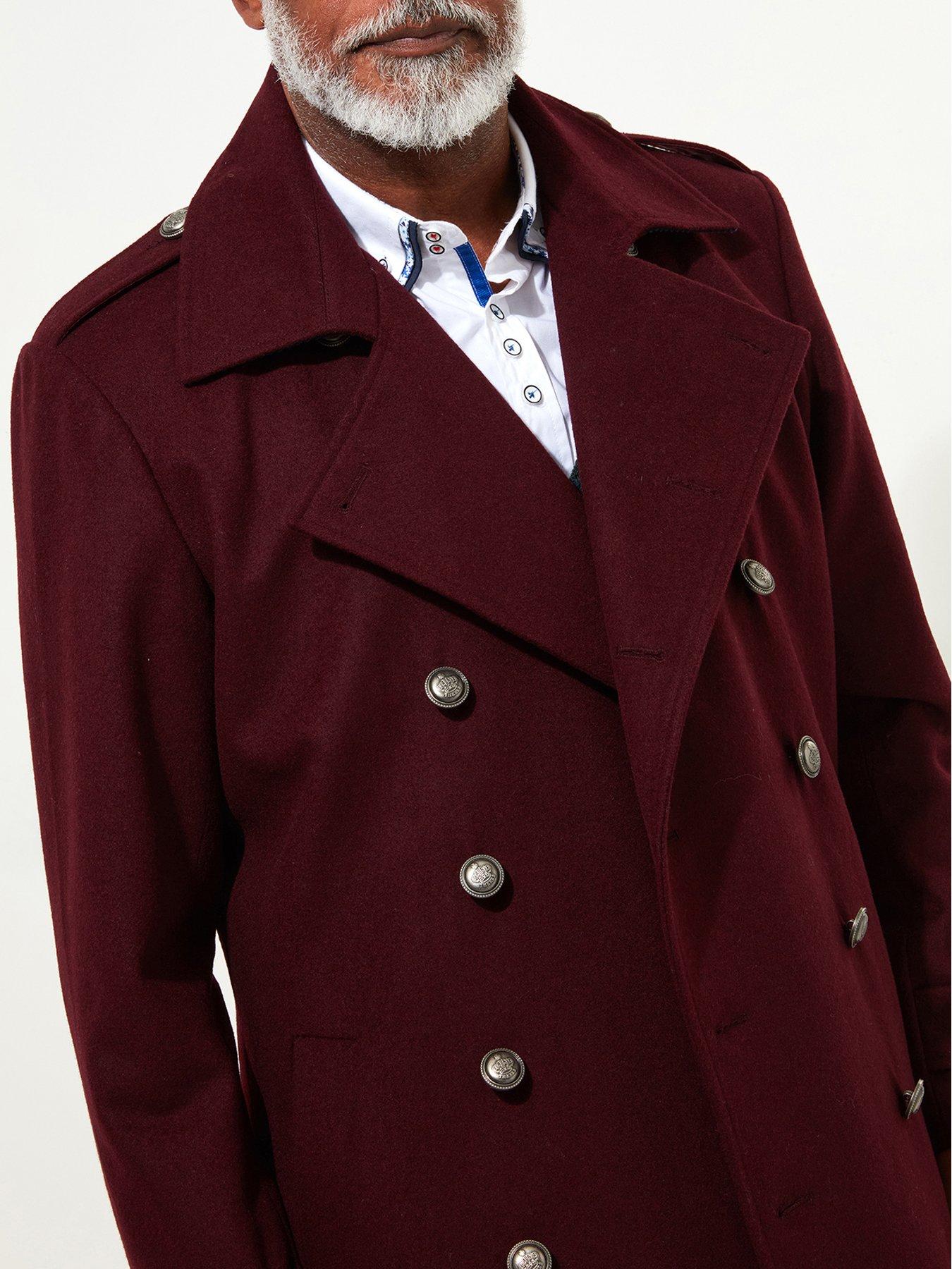 joe-browns-double-breasted-longline-military-overcoat-dark-redoutfit