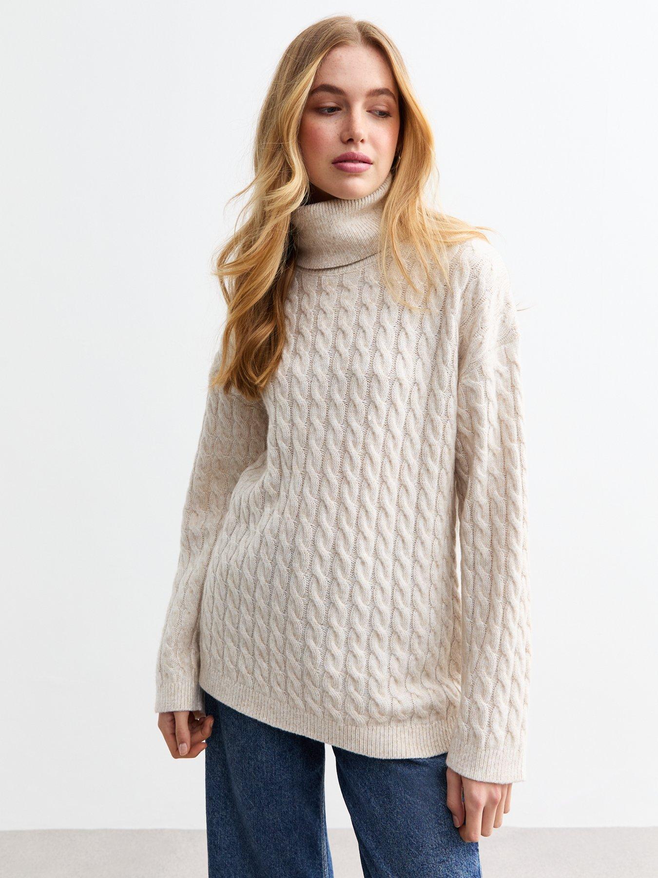 new-look-cream-cable-knit-roll-neck-jumper