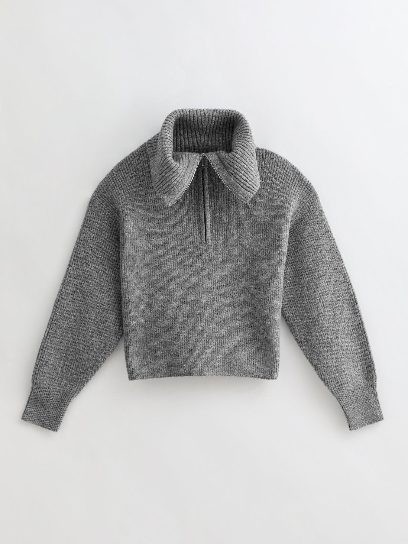 new-look-grey-ribbed-knit-half-zip-jumperdetail