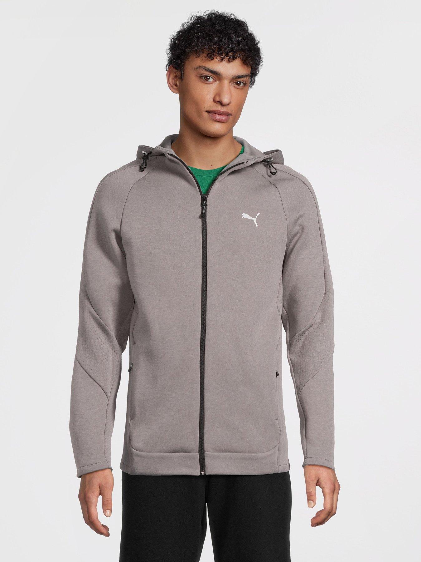Puma Mens Evostripe Full-Zip Hoodie - Cast Iron