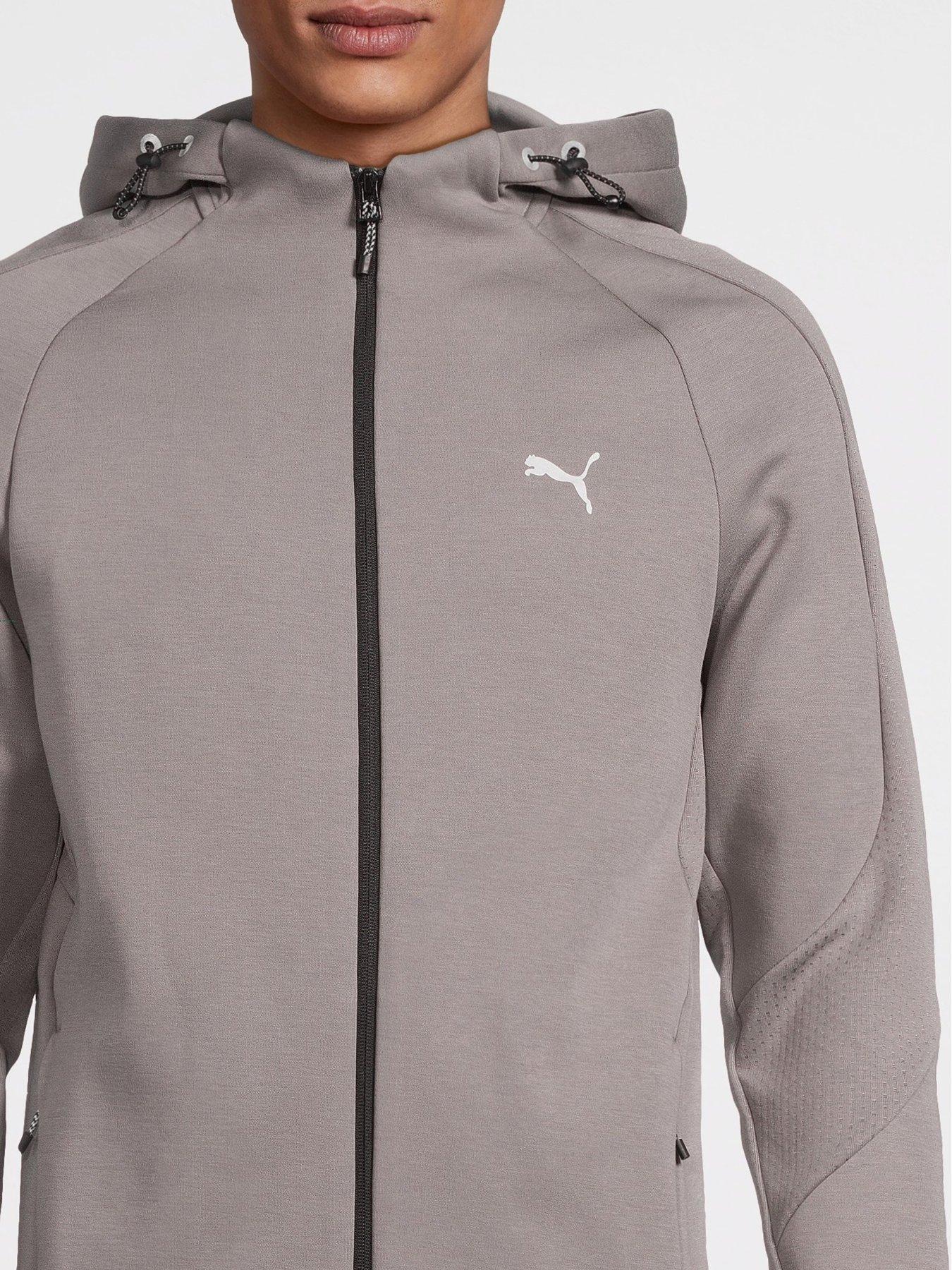Image 4 of 6 of Puma Mens Evostripe Full-Zip Hoodie - Cast Iron