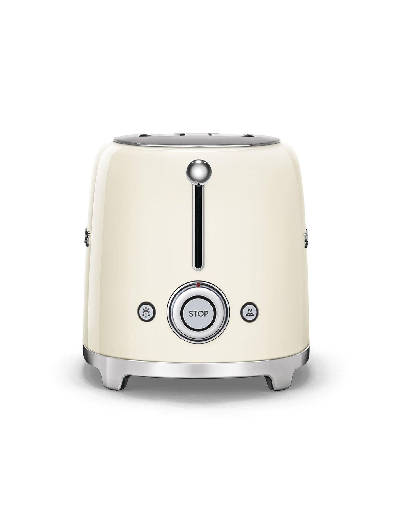 Image 3 of 7 of Smeg 50's Style Kettle and 2 Slice Toaster, Cream