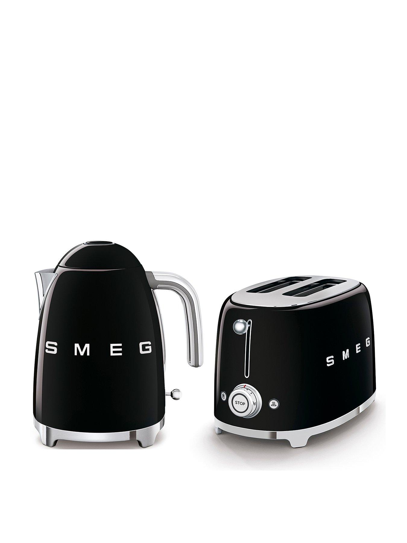 Image 1 of 7 of Smeg 50's Style Kettle and 2 Slice Toaster, Black