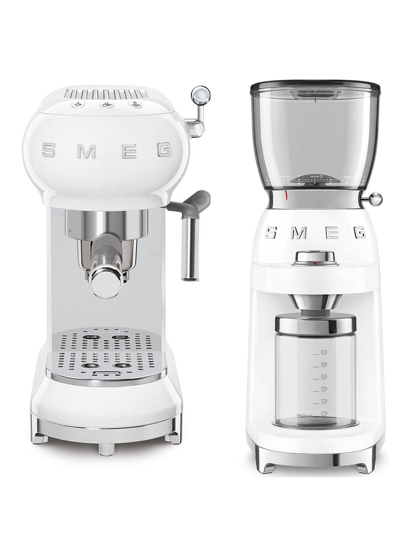 smeg-espresso-coffee-machine-efc02whuknbspamp-electric-coffeenbspgrinder-white