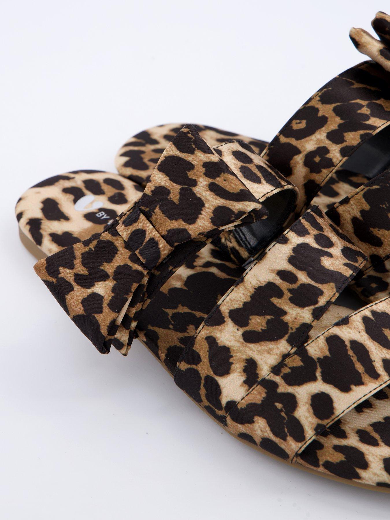 Image 5 of 7 of V by Very Leopard Slider With Bow - Brown