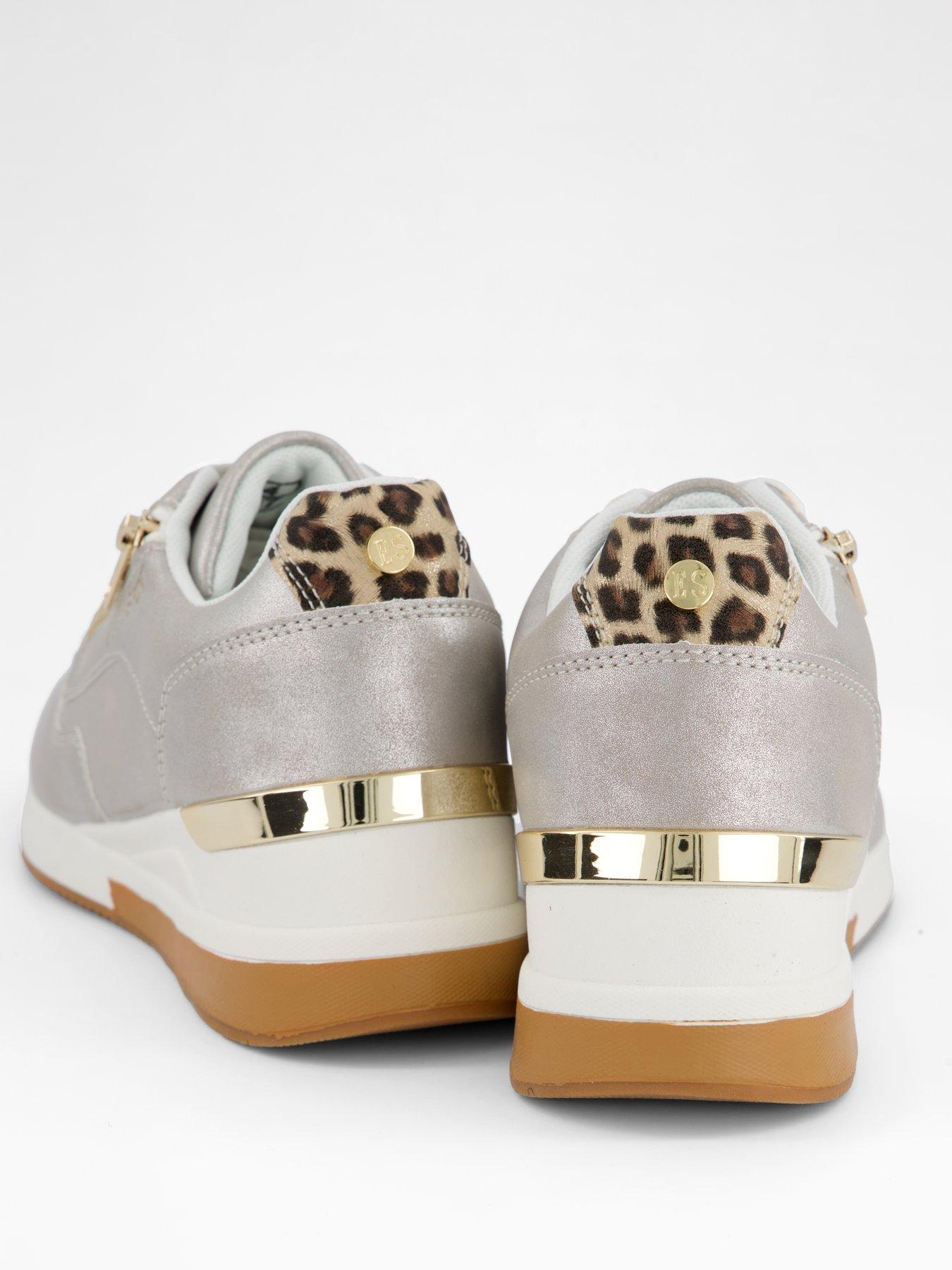 Image 5 of 7 of Elle Sport Sports Wedge Trainer - Silver