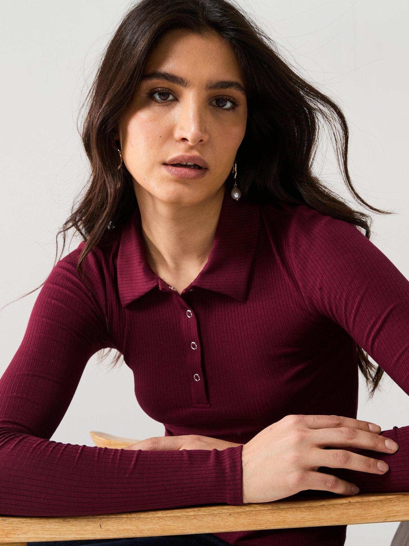 pieces-kitte-long-sleeve-polo-top-redoutfit