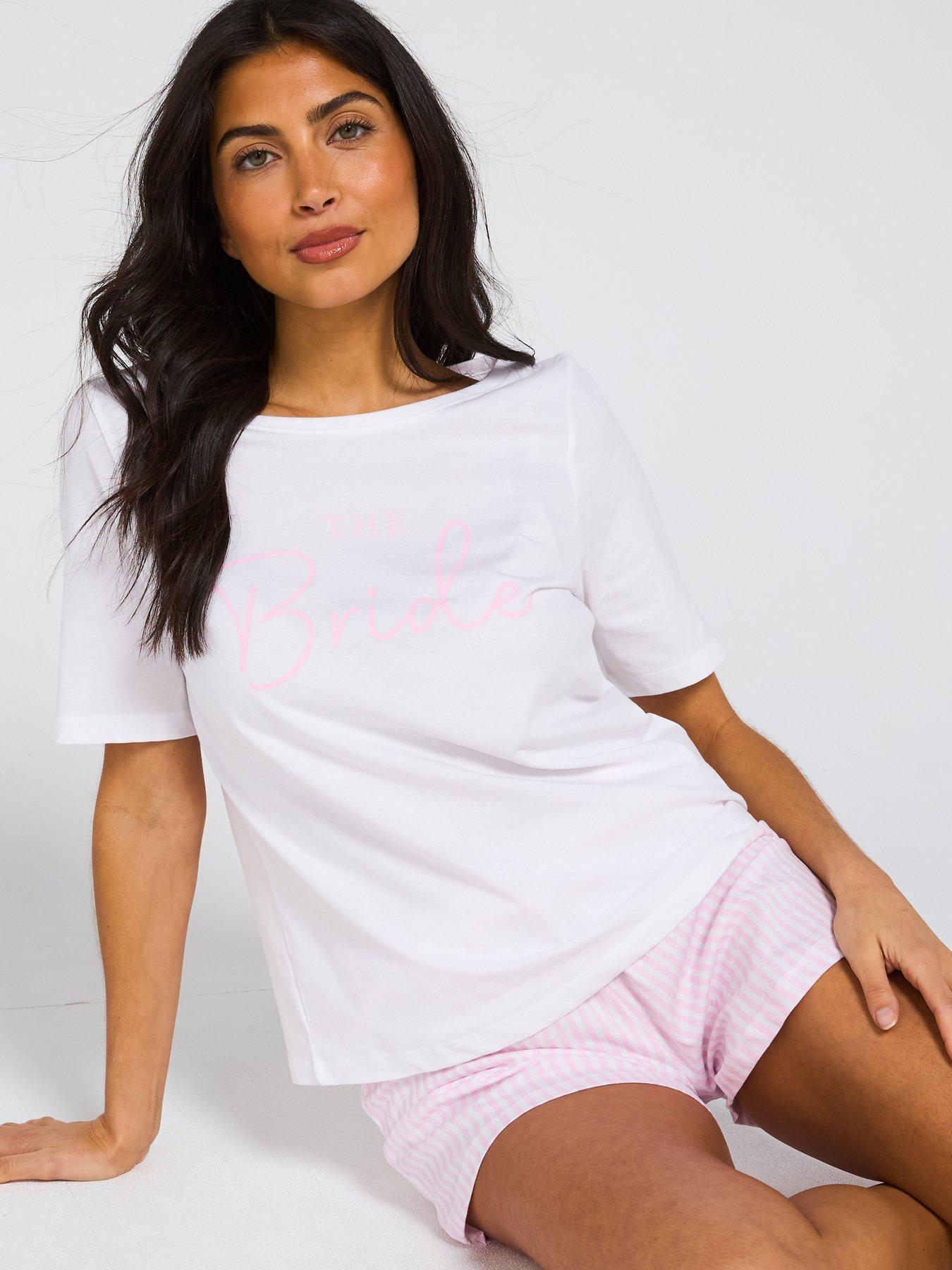 Image 4 of 6 of Everyday Bride Short Sleeve Short Pyjama Set - Cream