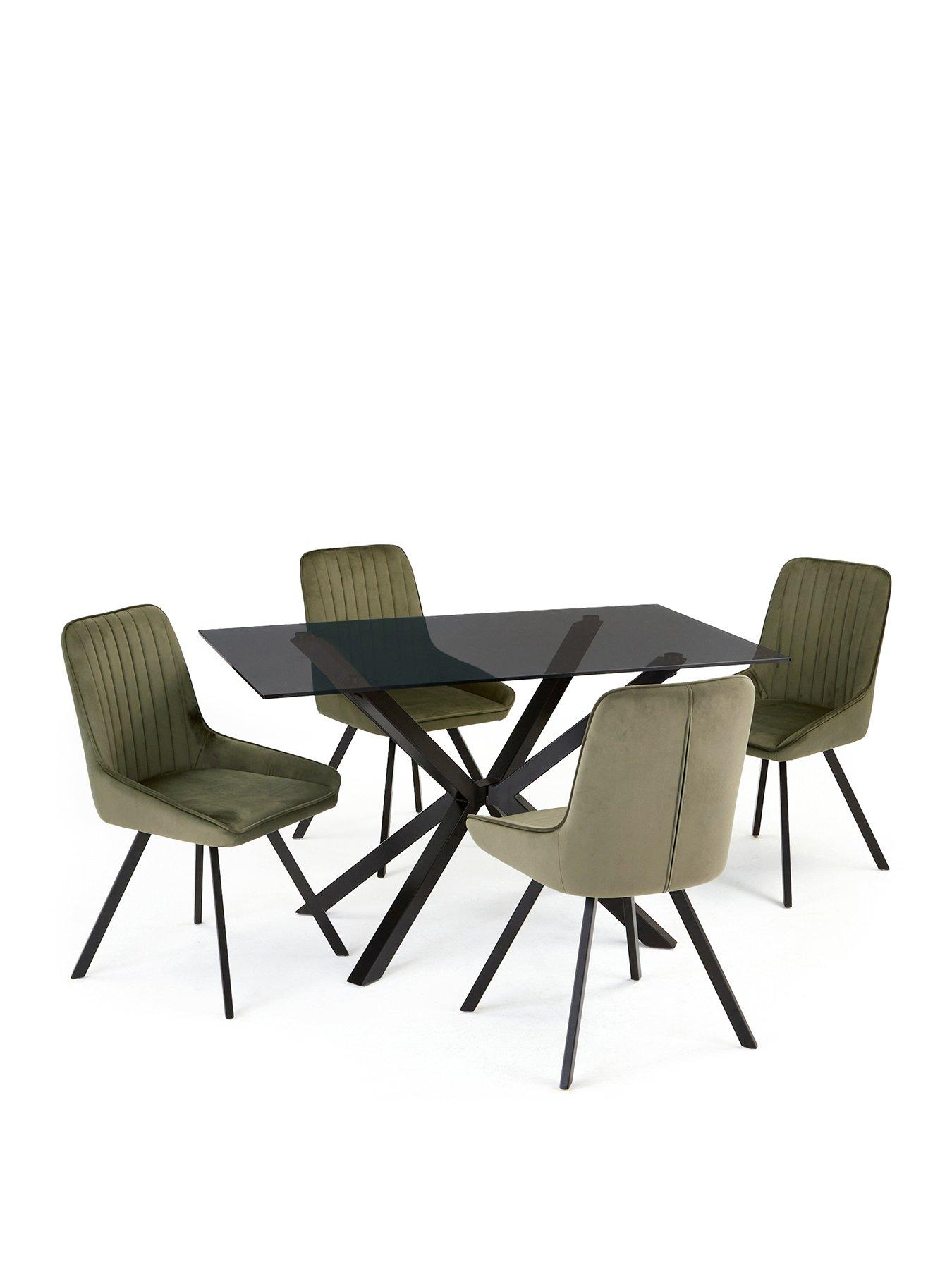 the-very-collection-chopstick-black-130nbspcm-rectangular-dining-table-4-marlow-moss-green-chairsstillFront