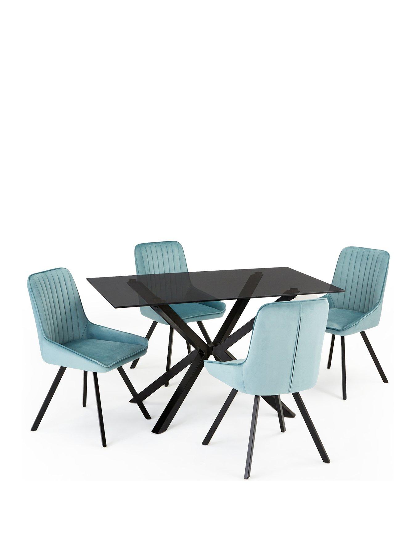 the-very-collection-chopstick-black-130nbspcm-rectangular-dining-table-nbsp4-marlow-dusty-blue-chairsstillFront