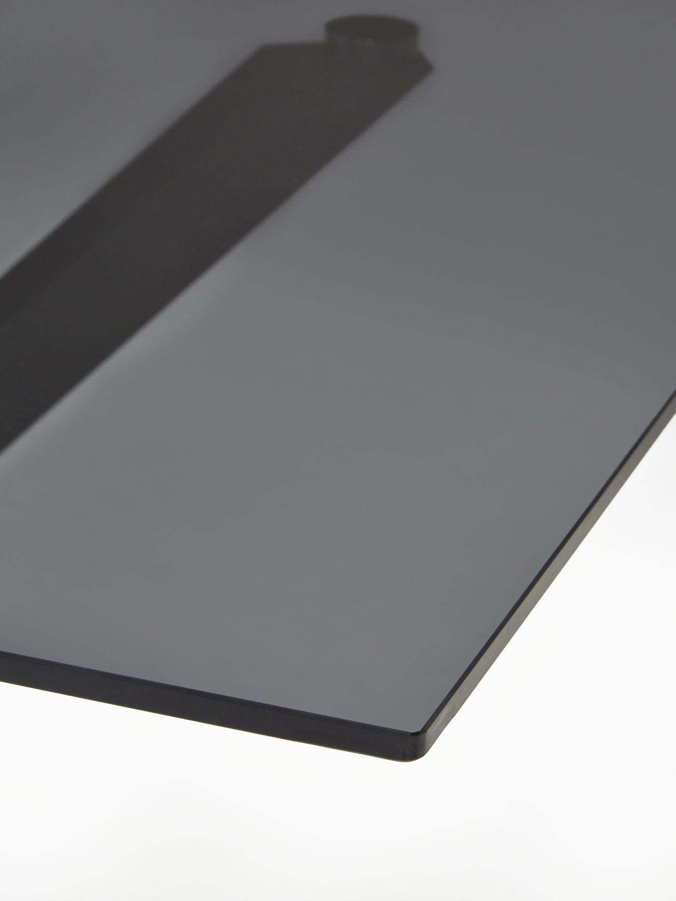 Image 6 of 6 of The Very Collection Chopstick Black 130&nbsp;cm Rectangular Dining Table + 4 Arabella Grey&nbsp;Chairs