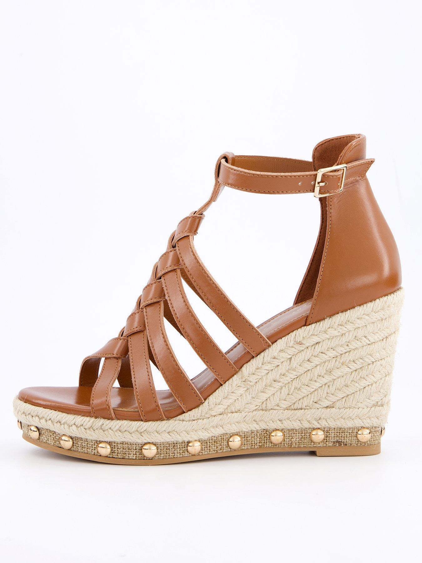 undefined Plaited Wedge With Studs