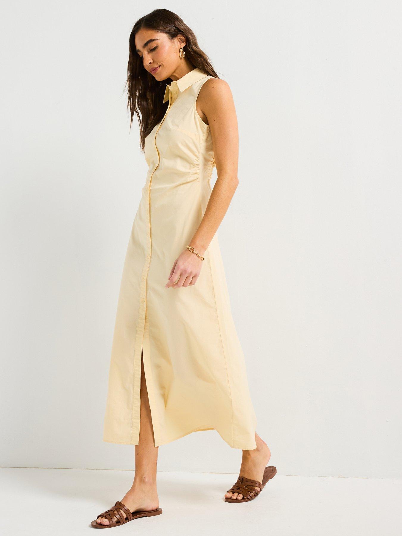 Image of V by Very Sleeveless Shirt - Yellow