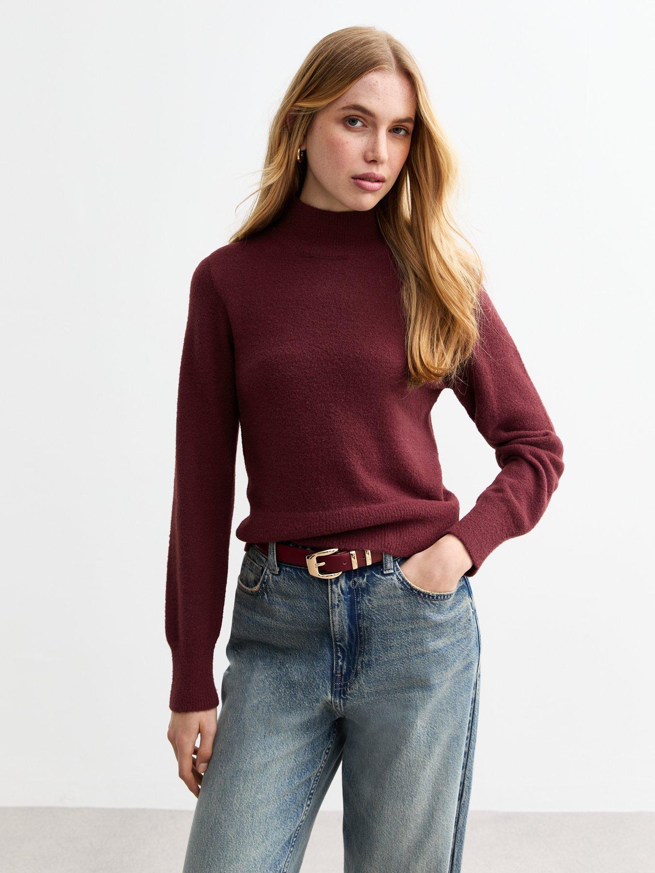 new-look-burgundy-high-neck-jumper