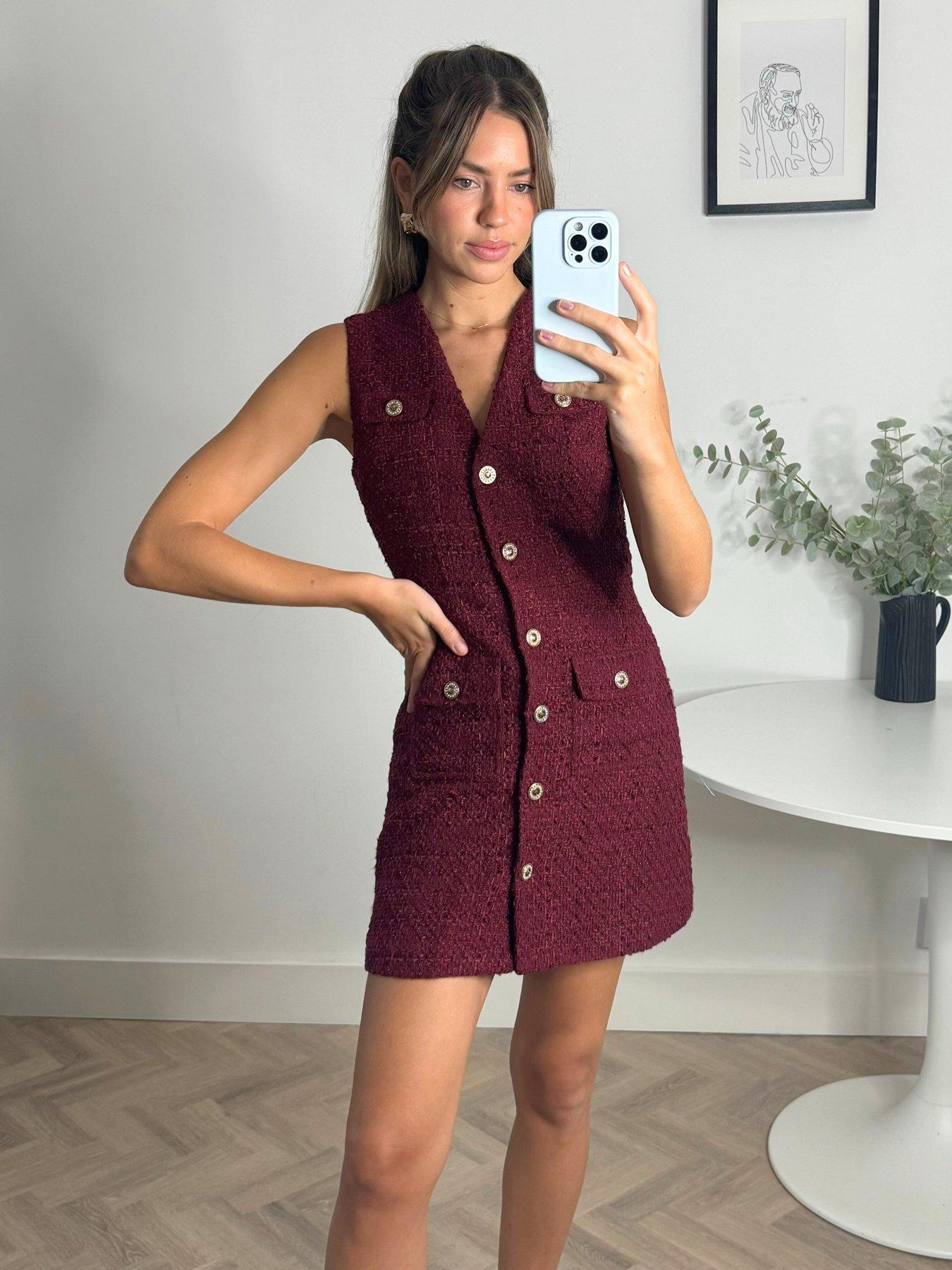 style-cheat-textured-button-detail-dress-burgundy