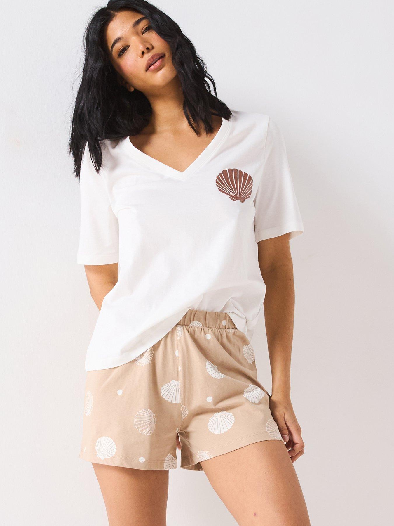 Image of Everyday Shell Foil Print Short Pj Set