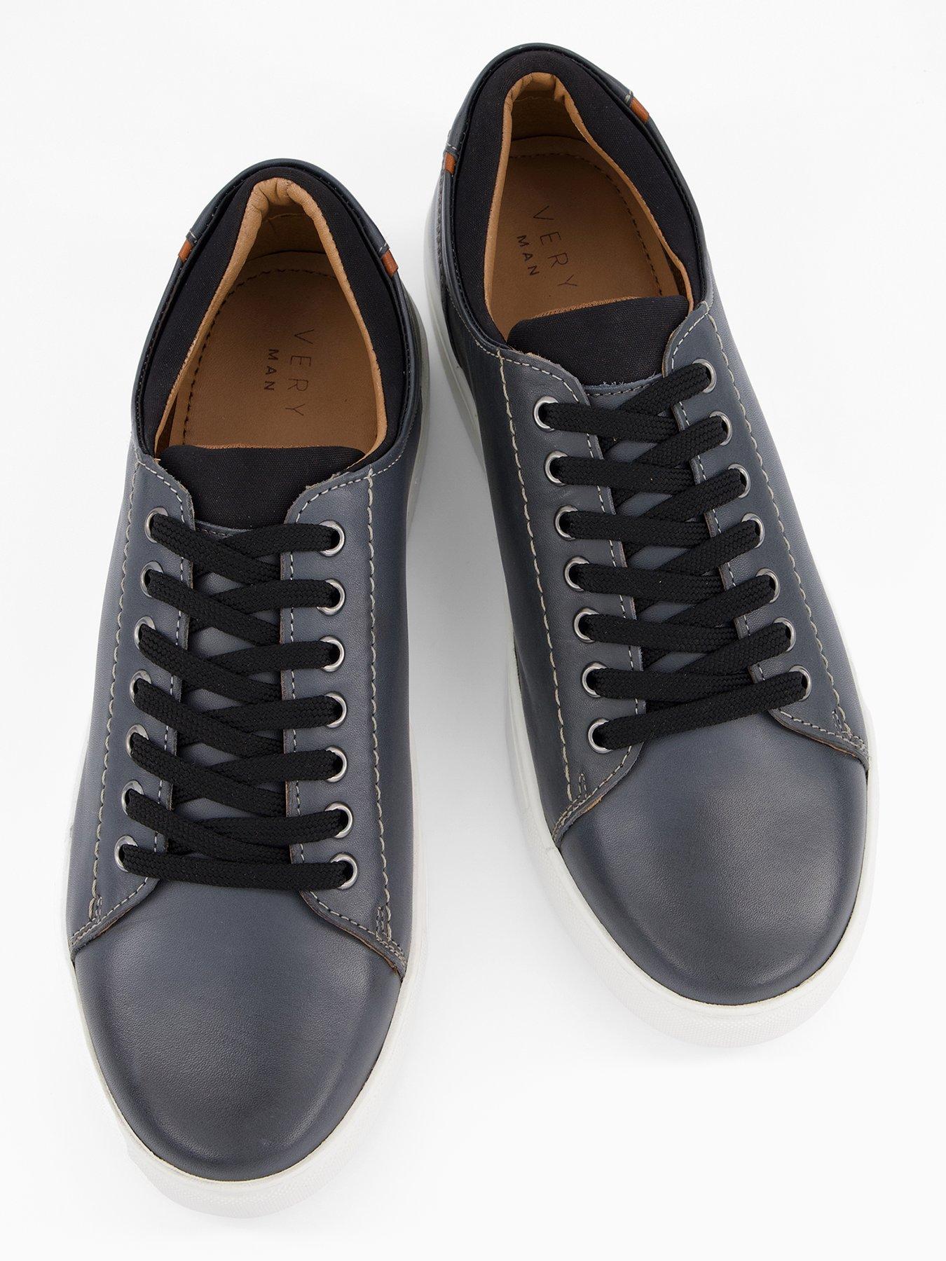 Image 3 of 7 of Very Man Leather Trainer - Navy
