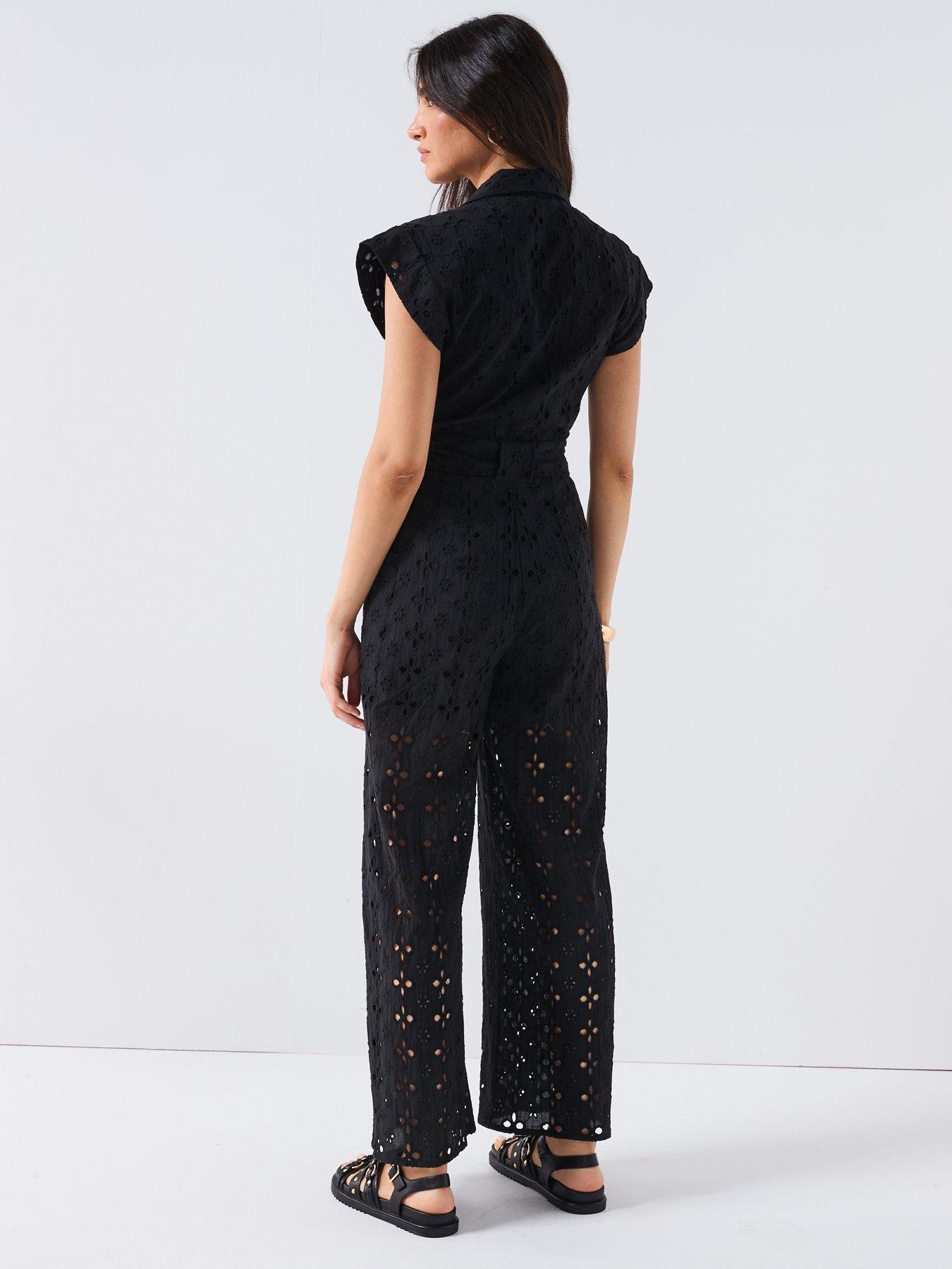 v-by-very-broderie-utility-jumpsuit-blackstillFront