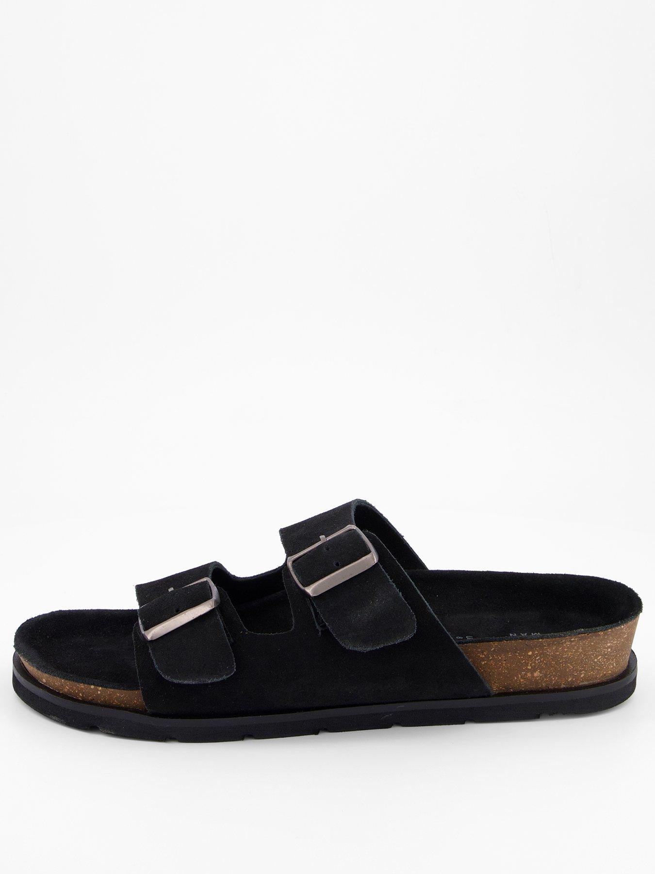 Image 2 of 6 of Very Man Suede Footbed Sandal - Black