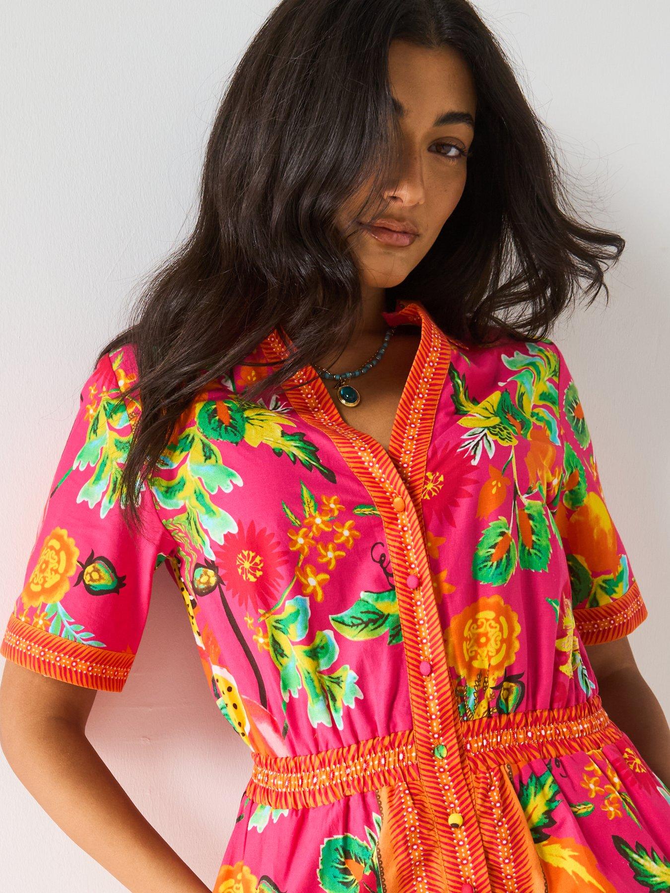 v-by-very-printed-playsuit-pinkdetail
