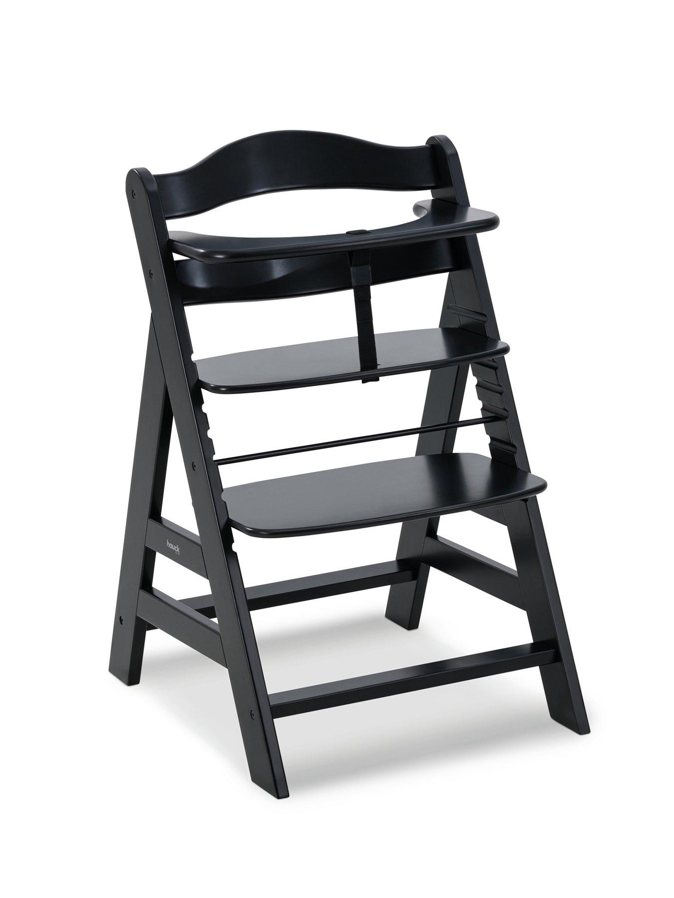 Image of Hauck Alpha+ Wooden Highchair - Black