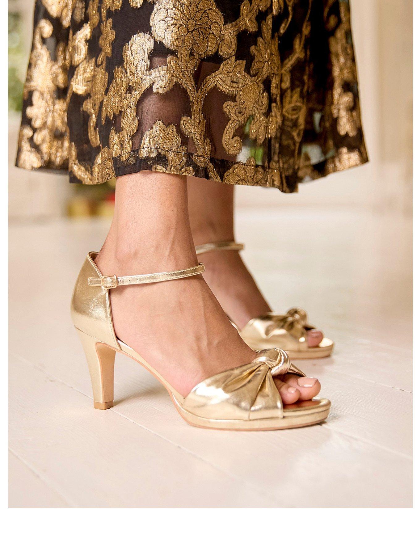 joe-browns-metallic-peep-toe-heels-goldstillFront