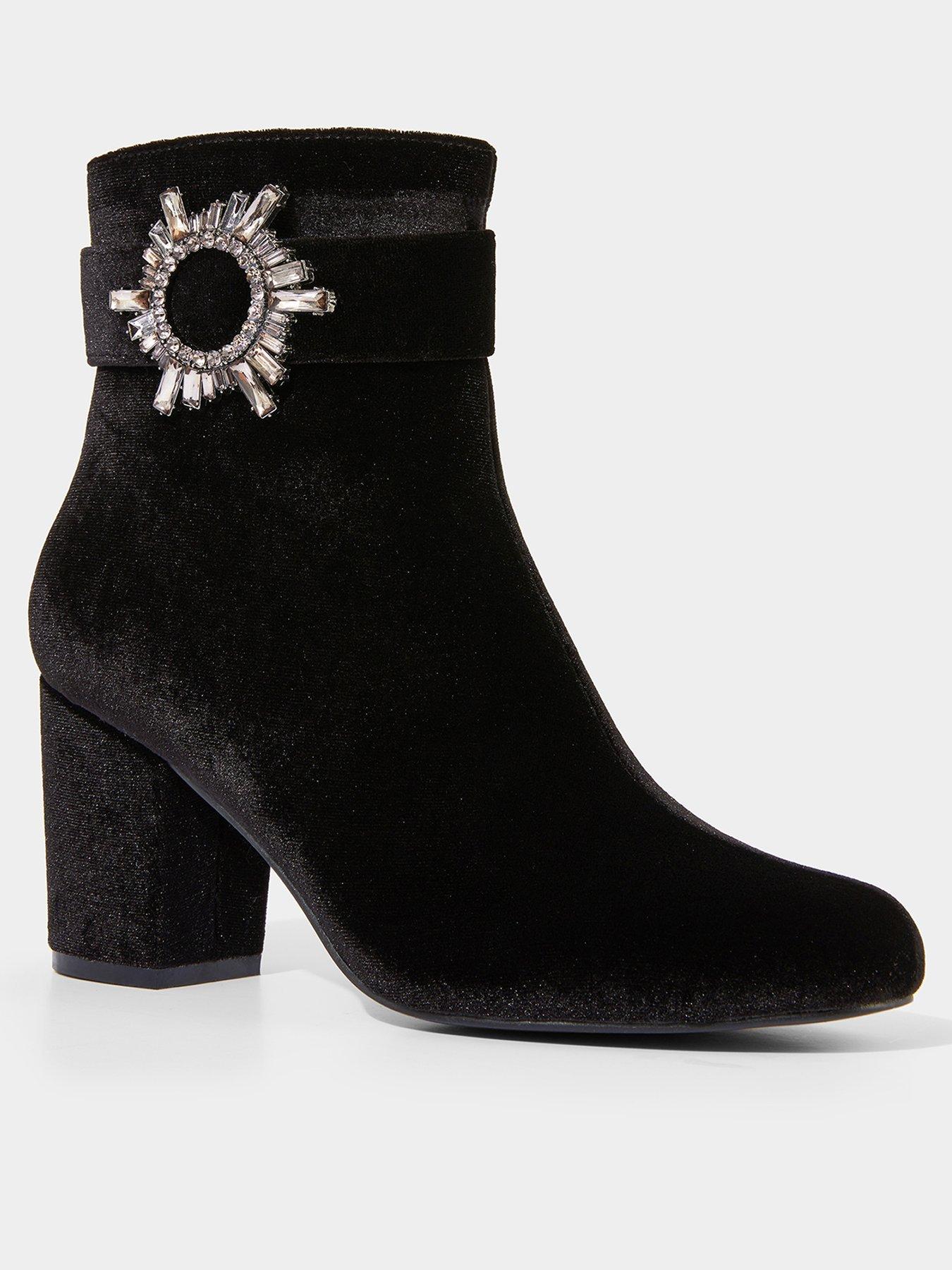 joe-browns-diamante-buckle-velvet-boots-blackback