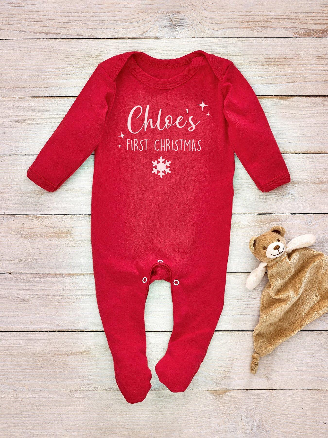 love-abode-personalised-red-1st-sleepsuitfront