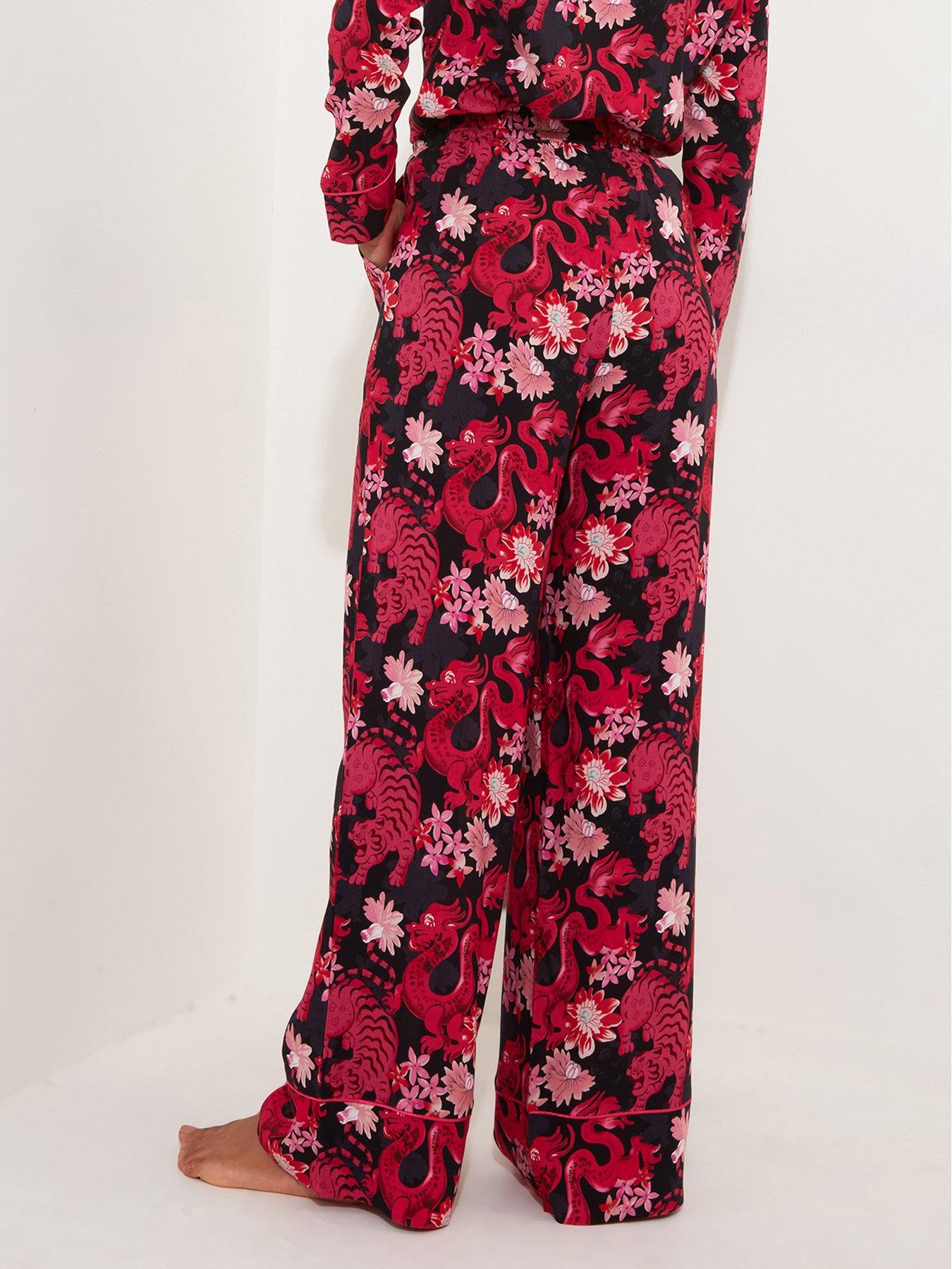 joe-browns-pink-dragon-print-pyjama-bottomsback