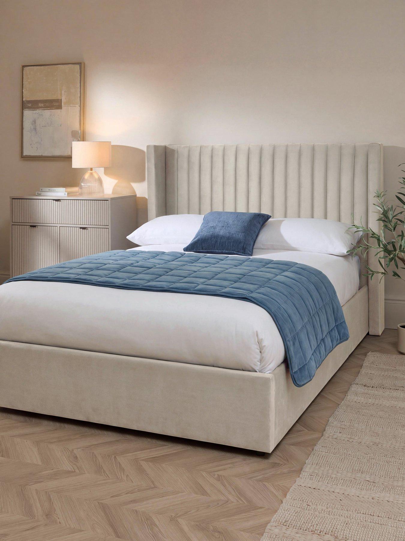 The Very Collection Haywood End Lift Up Storage Ottoman Bed with Mattress Options (Buy  &  SAVE!) - Natural