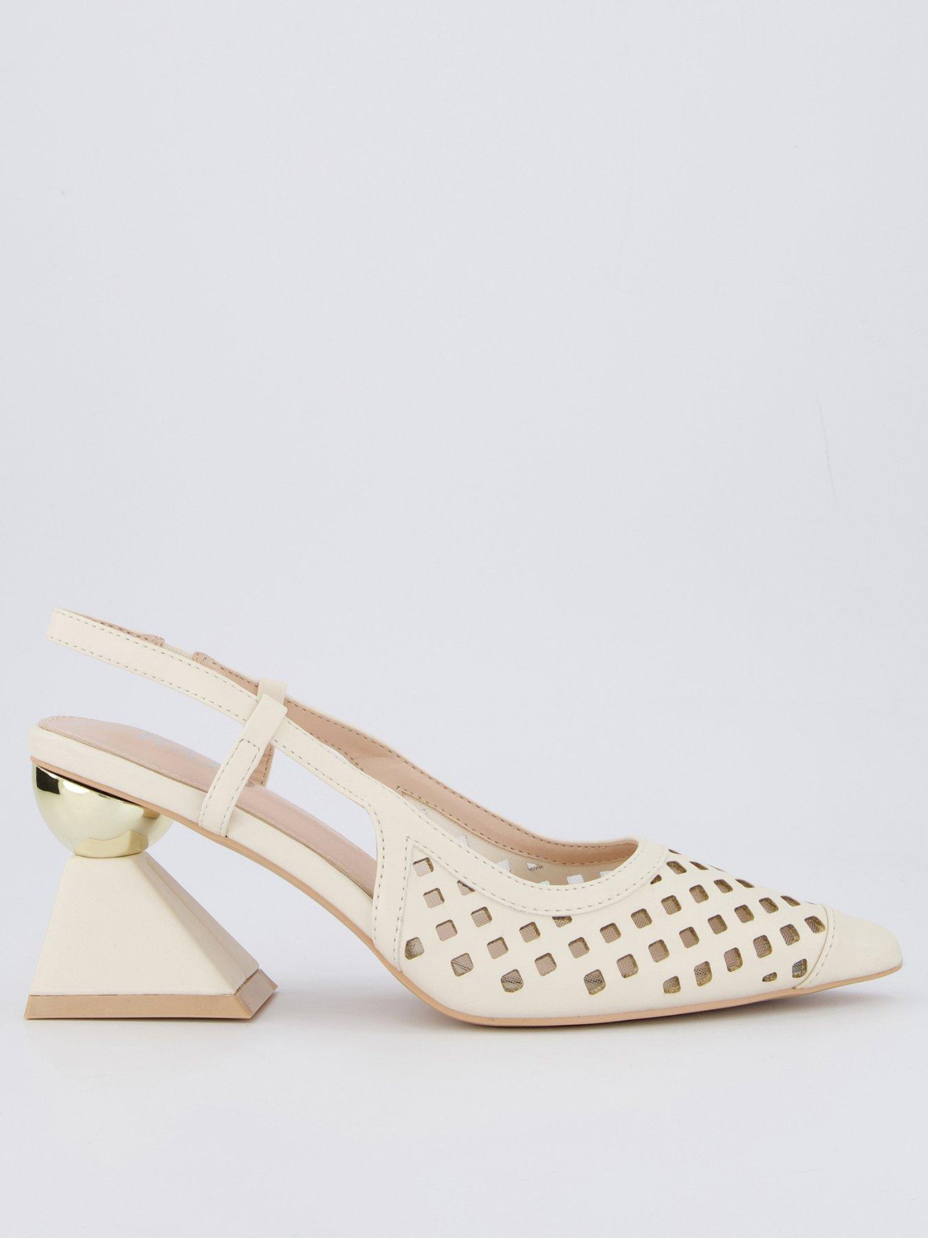 Raid Gypsy Irregular Heel Shoes - Off White