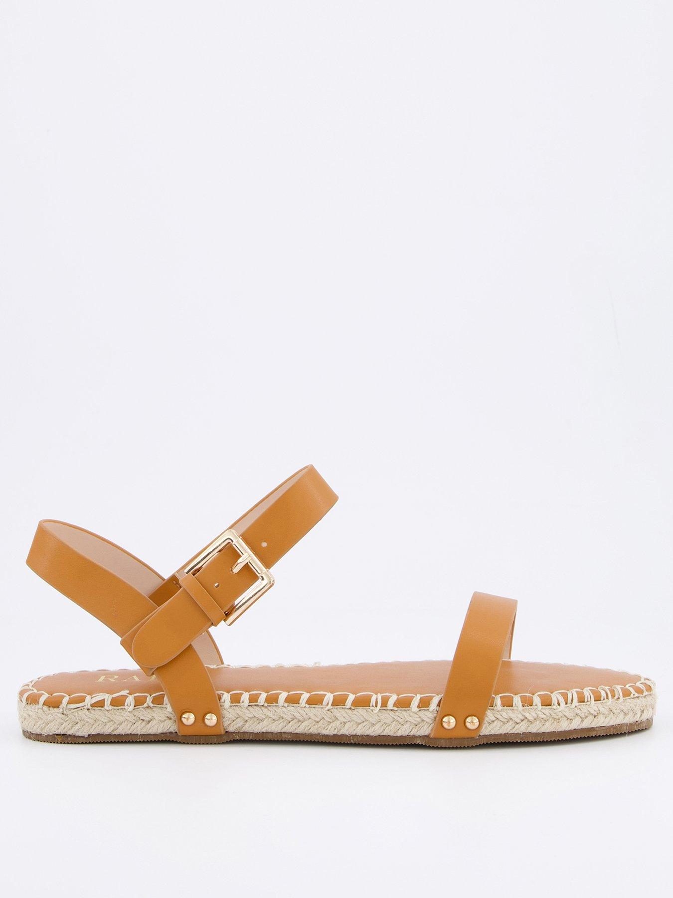 Image 1 of 7 of Raid Bambie Flat Sandals - Tan