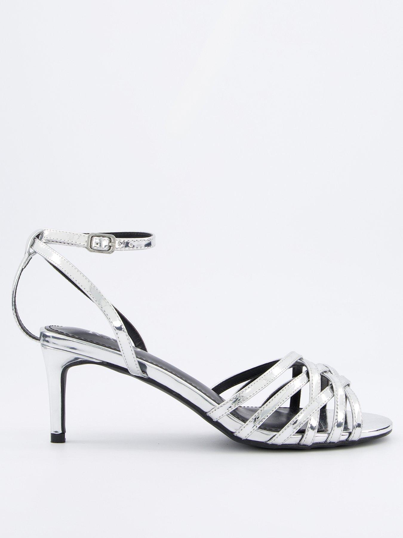 Raid Analia Heeled Sandals - Silver