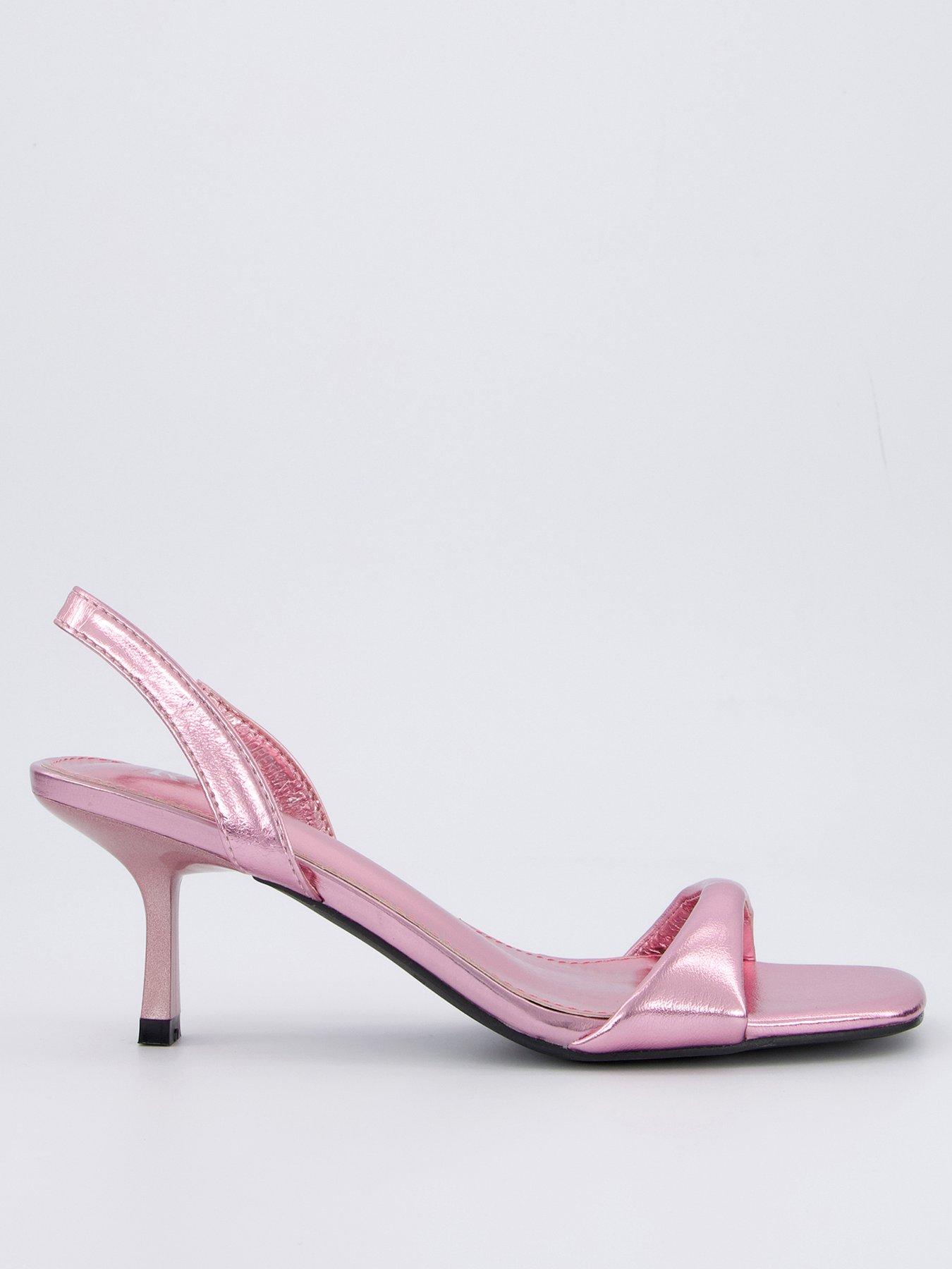 Image 2 of 8 of Raid Dorenna Heeled Sandals - Pink