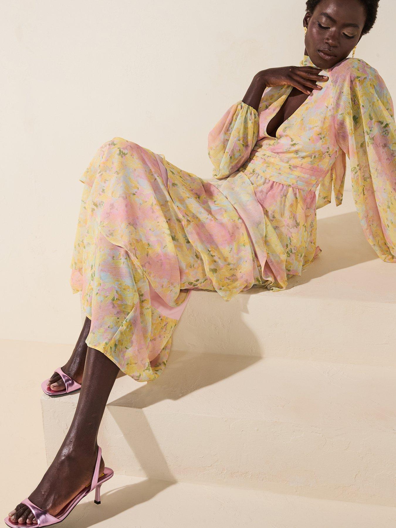 Image 7 of 8 of Raid Dorenna Heeled Sandals - Pink