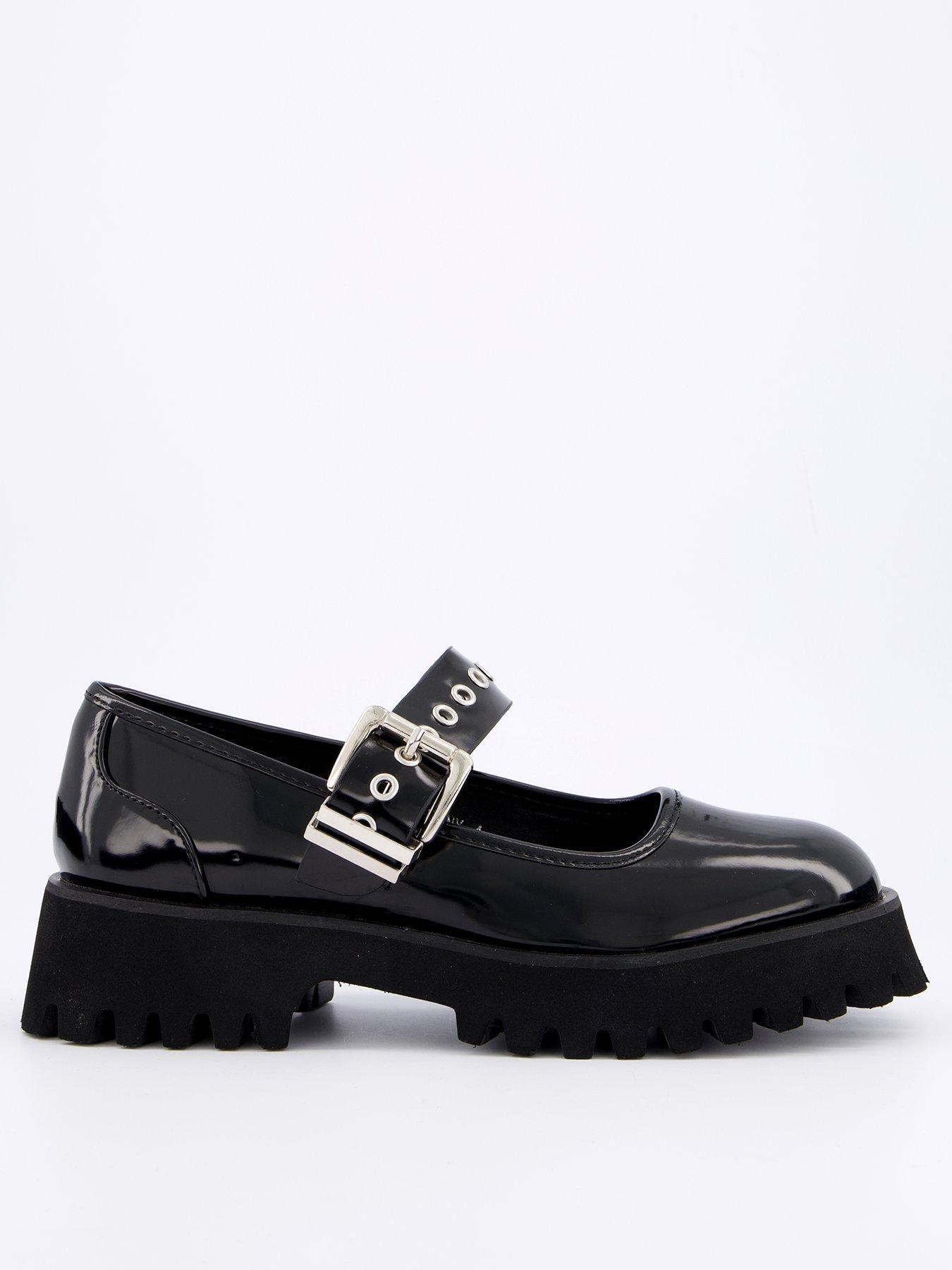 raid-ailany-chunky-mary-jane-flat-shoes-black