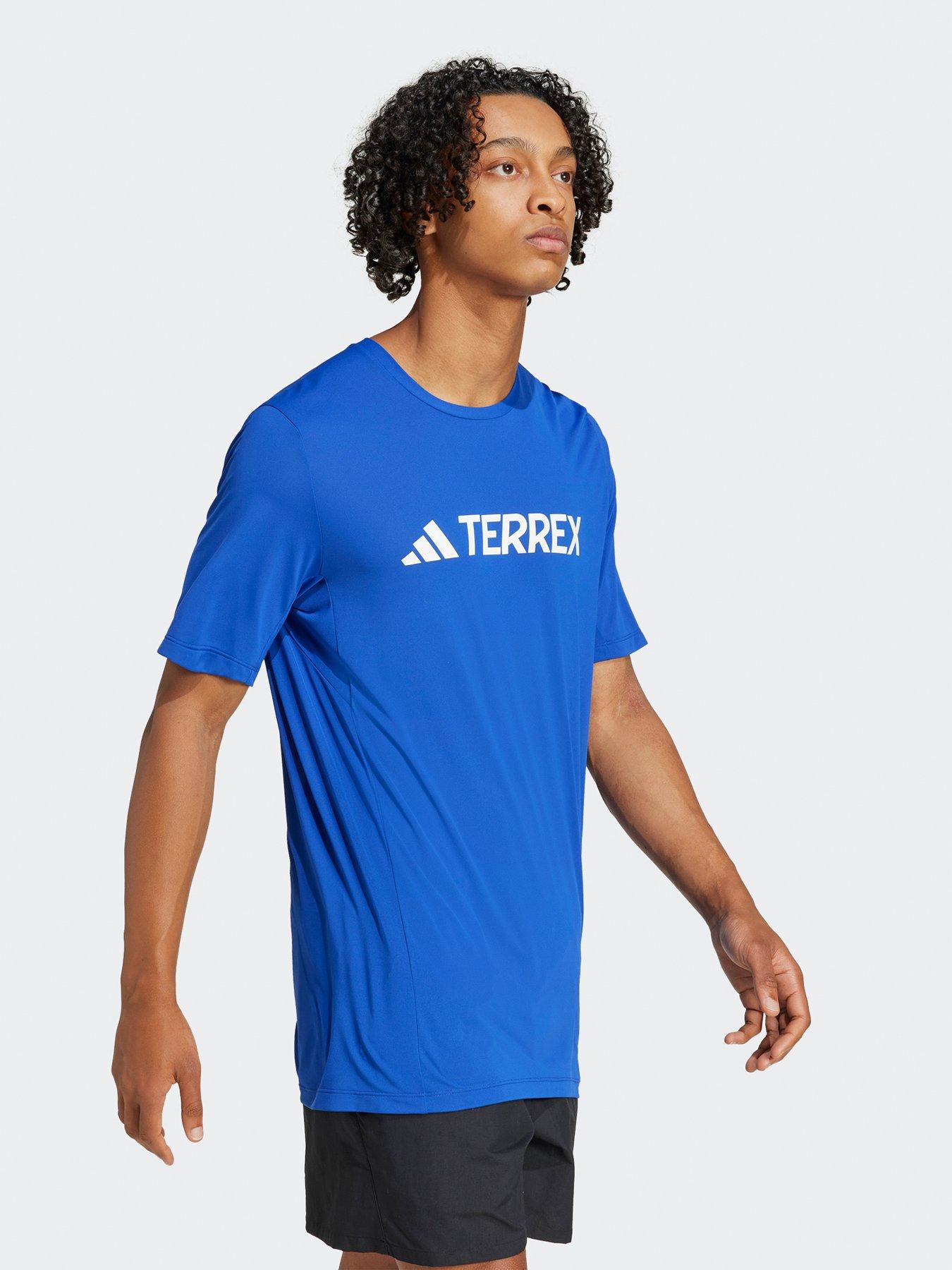 Image 3 of 5 of adidas Terrex Men's Mountain Logo Tech Tee - Semi Lucid Blue