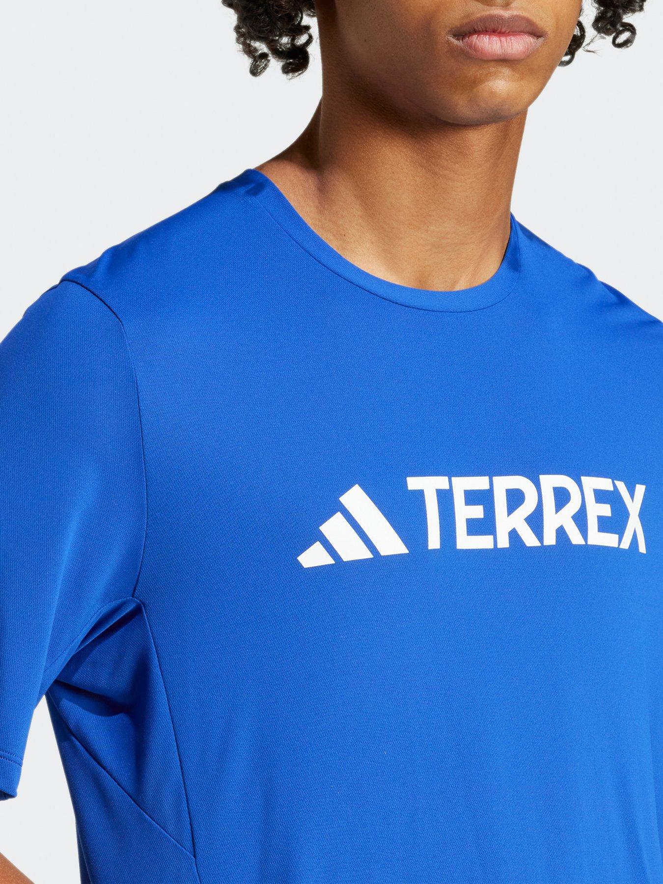 Image 4 of 5 of adidas Terrex Men's Mountain Logo Tech Tee - Semi Lucid Blue