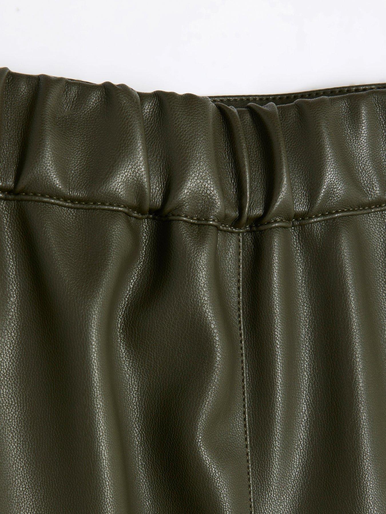 river-island-faux-leather-wide-leg-trousers-khakidetail