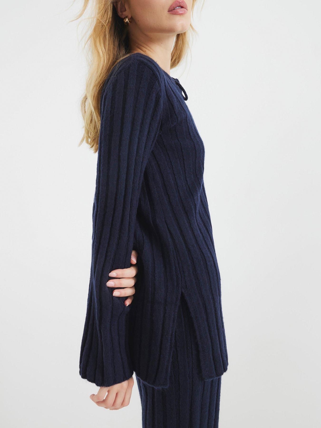 river-island-ribbed-tunic-top-navy-bluestillFront