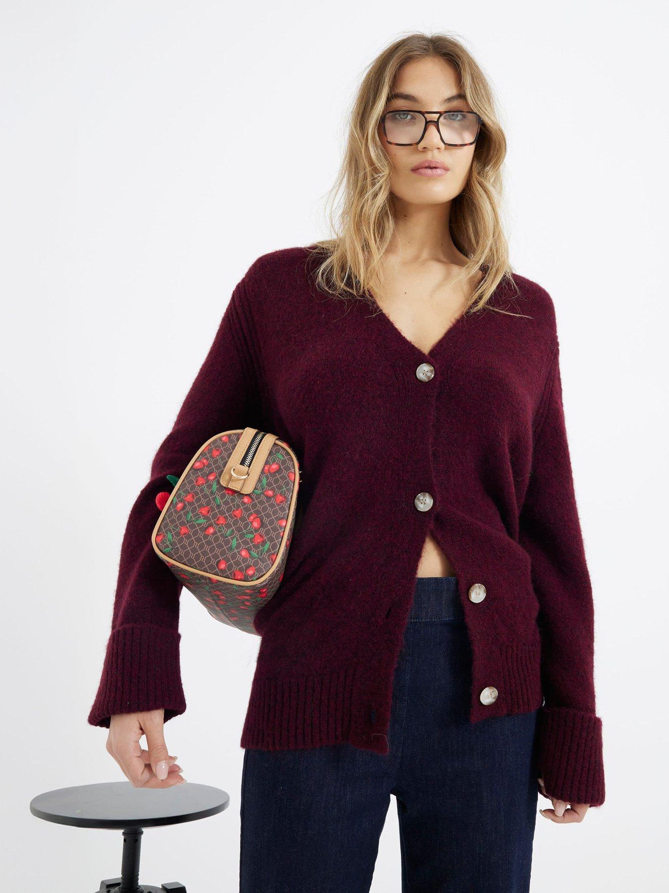 river-island-midi-length-button-cardigan-dark-red