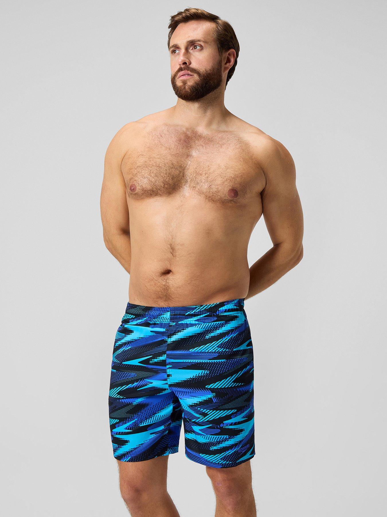 Image 1 of 6 of Speedo Mens Xpress Lite Allover 18 Inch Watershort - Blue