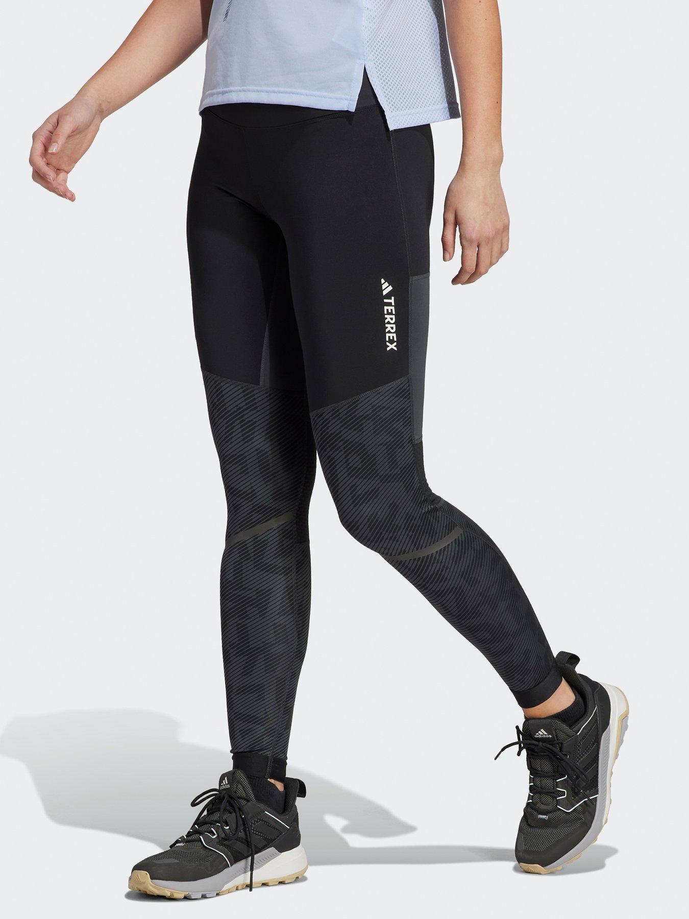 Image of adidas Terrex Womens Agr Trail Running Tight - Dark Grey