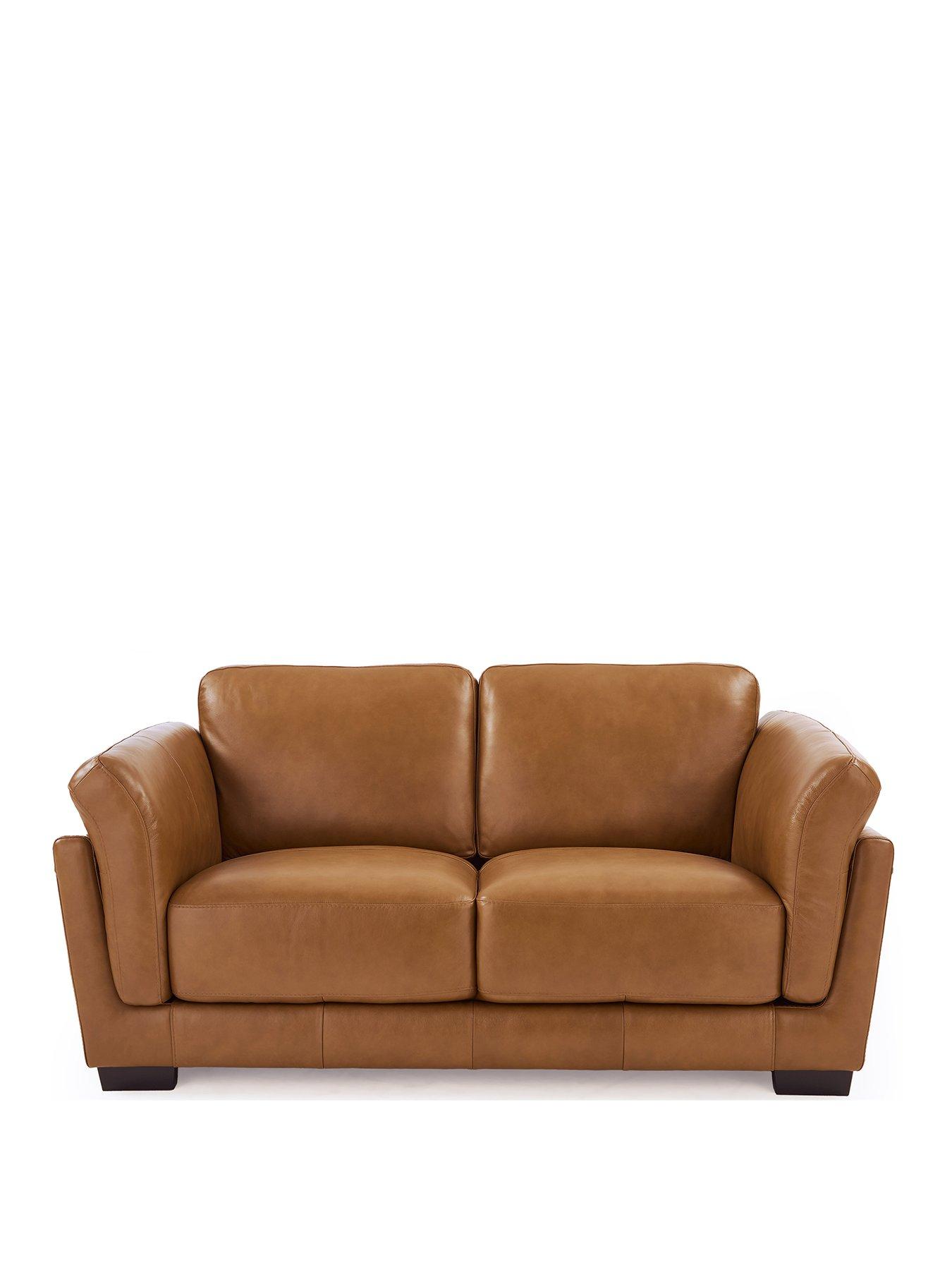 Image 2 of 7 of The Very Collection Morena 2 Seater Standard Back Leather Sofa