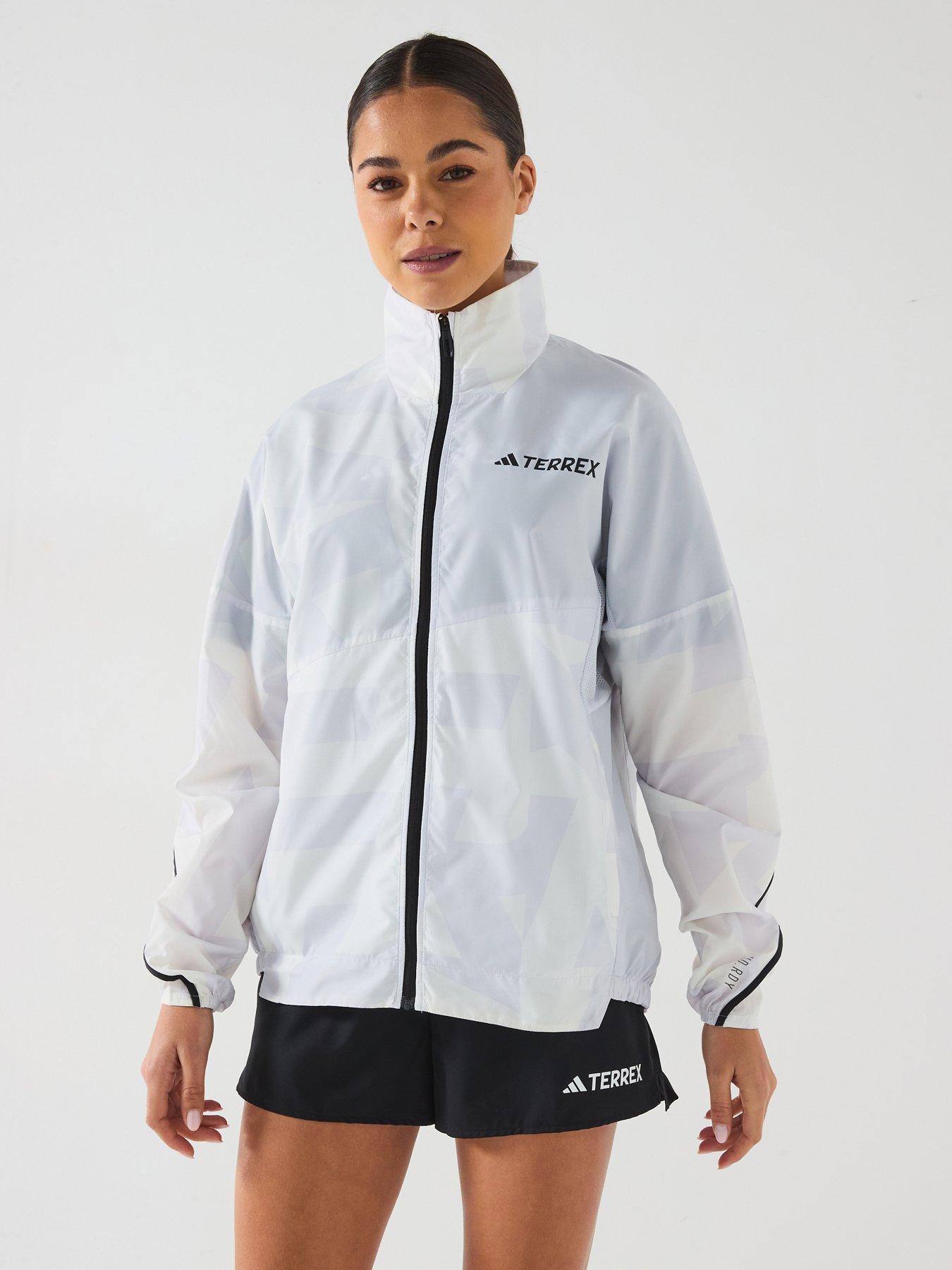 Image 1 of 6 of adidas Terrex Women's Mountain Print Wind Jacket - Grey
